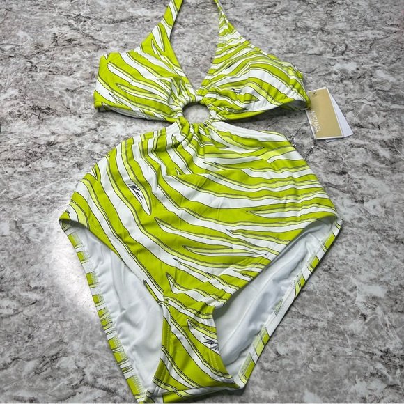 Michael Kors animal print one piece swimsuit size 8 eight NEW NWT - Picture 8 of 9